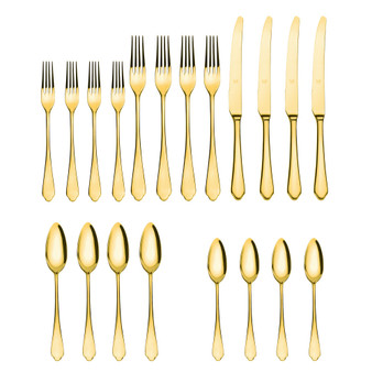 Dolce Vita Mirror Oro Flatware Set, 20 Piece