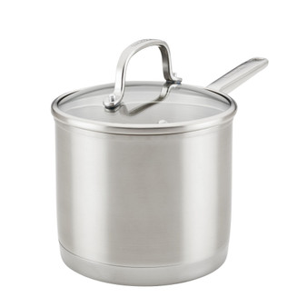3 Ply Base Stainless Steel 3 Quart Saucepan with Lid
