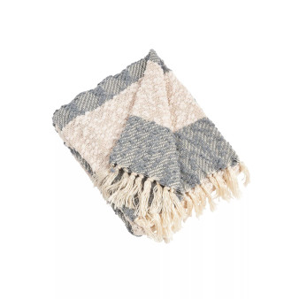 Nubby Design Striped Throw