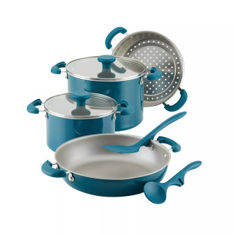 Create Delicious Stackable Nonstick 8-Pc. Cookware Set