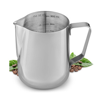 Frothing Pitcher Milk Frother Cup - Easy to Read Measurements