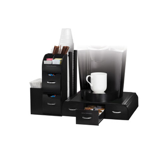 2-Piece K-Cup Single Serve Coffee Pod Drawer and Condiment Storage Organizer Station