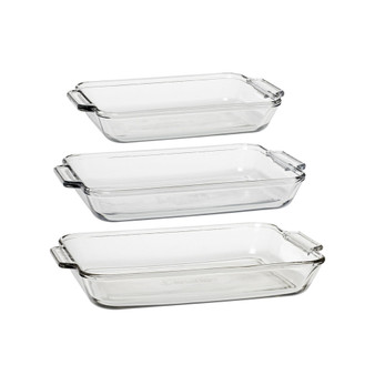 3 Pc. Glass Oven Basics Bakeware Set