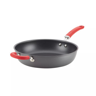 Create Delicious Hard-Anodized Aluminum 12.5" Nonstick Deep Skillet