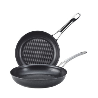X Hybrid Nonstick Induction Frying Pan Twin Pack Set, 2-Piece, Super Dark Gray