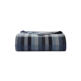 Windsor Stripe Cotton Reversible Blanket, Twin