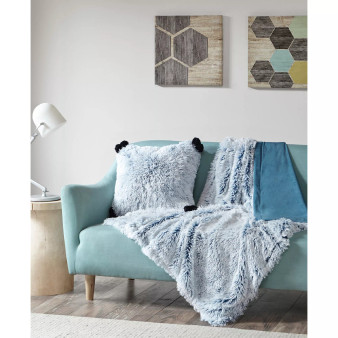 Emma Shaggy Faux-Fur Throw, 50" x  60"