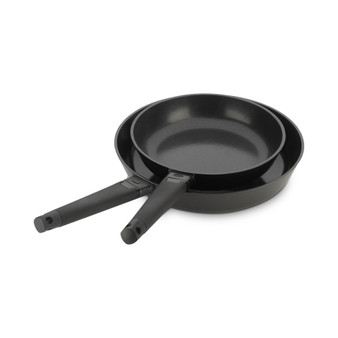 Noir 10" & 12" Cast Aluminum Nonstick Skillets with Removable Handles