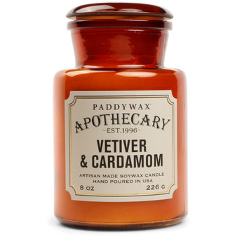 Apothecary Glass Candle - Vetiver & Cardamom, 8-oz.
