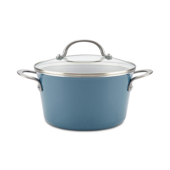 4.5-Qt. Porcelain Enamel Sauce Pot & Lid