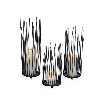 Willow Iron Candleholder 3-piece Set