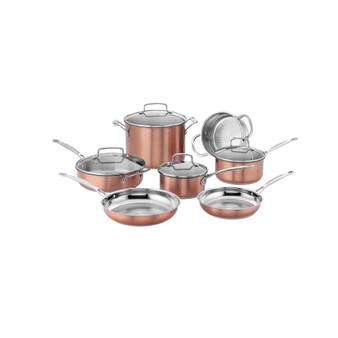Chefs Classic Stainless Color Series 11-Pc. Cookware Set in Blush