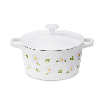 Farm Fresh Enameled Cast Iron Daisy 3-Qt Dutch Oven, Created for Macys