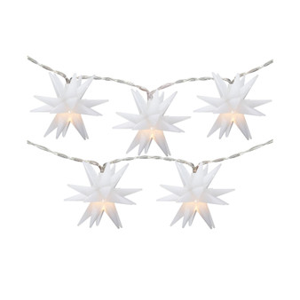 10 Count Led Star Christmas Fairy Lights With Copper Wire, 5.25'