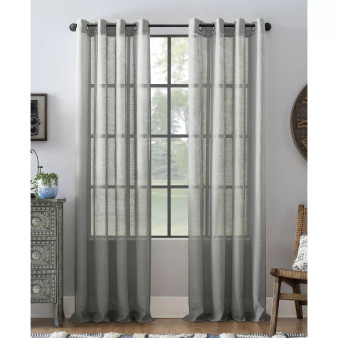 Textured Linen Blend 52" x 63" Curtain