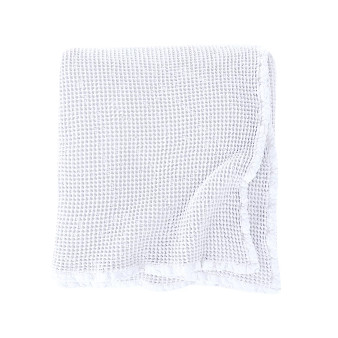 Darren Cotton Waffle Knit Blanket, Full/Queen