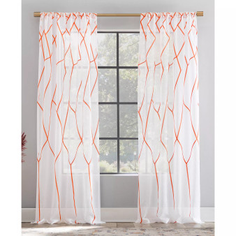 Azlan Geometric  Curtain Panel Collection