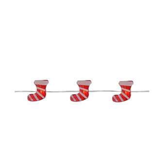 20 Warm White LED Christmas Stocking Fairy Lights 6 ft Copper Wire