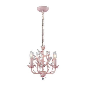 Circeo 3 Light Chandelier in Light Pink