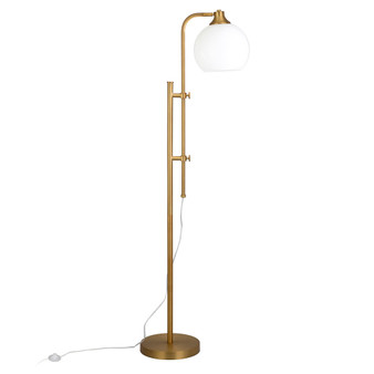 Antho Height Adjustable Floor Lamp with Glass Shade