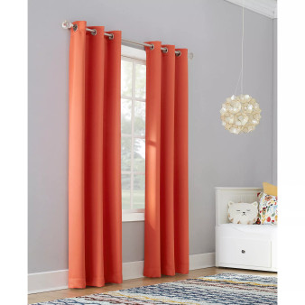 Riley Kids Bedroom Blackout Grommet Curtain Panel, 63" L x 40" W