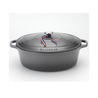 French Enameled Cast Iron 6 Qt. Oval Dutch Oven