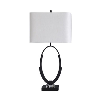 Norton 33in Jane Seymour Branded Crystal Glass and Metal Table Lamp