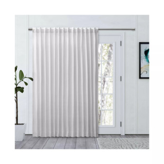 Chevron 80C/20P Sustainable Triple Lined Rod Pocket w/Back Tabs Patio Curtain Panel 96"W x 84"L