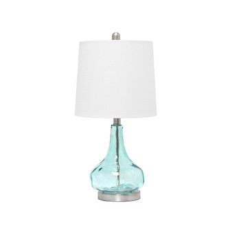 Rippled Table Lamp with Fabric Shade