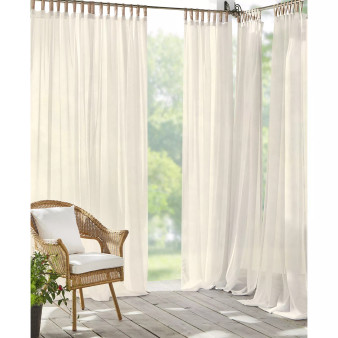 Darien Sheer 52" x 84" Indoor/Outdoor Tab Top Curtain Panel