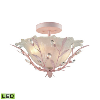 Circeo 2 Light Semi Flush in Light Pink