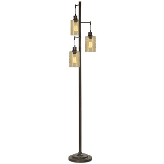 Dimpled Glass Floor Lamp