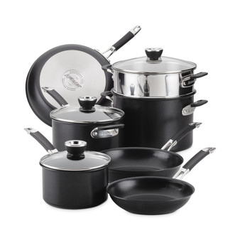 SmartStack Hard-Anodized Nesting Cookware Set, 10 Piece