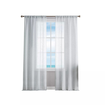 Erasmus Sheer Rod Pocket Window Curtain Panel Pair, 38" x 84"