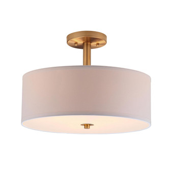 Clara 3 Light 16"D Semi Flush Drum Light