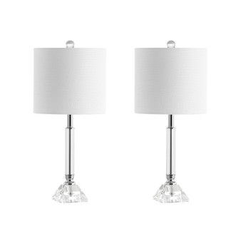 Dana 19.5" Crystal Column, Led Table Lamp