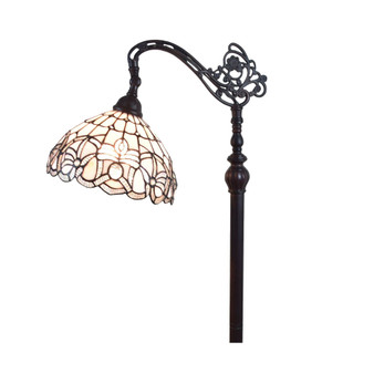 Tiffany Style Floral Design Floor Reading Lamp