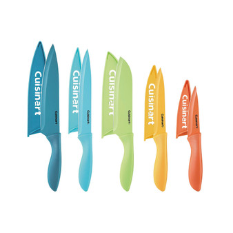 10-Pc. Seaside Ceramic-Coated Knife Set