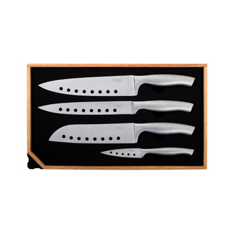 5-Piece Japanese Stainless Steel Knife and Sharpener Set