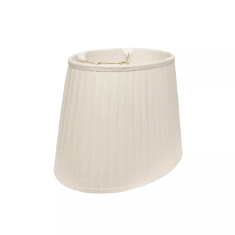 Cloth&Wire Slant Linen Oval Side Pleat Softback Lampshade with Washer Fitter