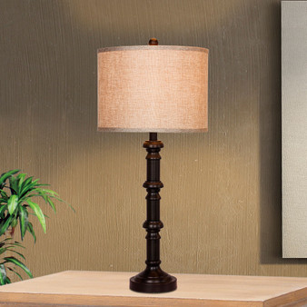 1596ORB 31" Metal Stacked Table Lamp
