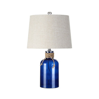 Azure Glass Bottle Led Table Lamp