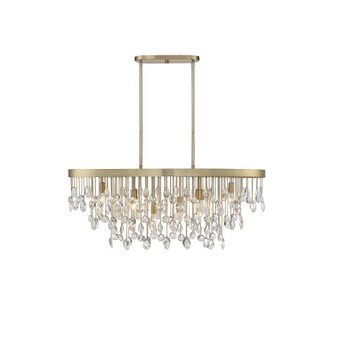 Livorno 8-Light Oval Chandelier in Noble Brass