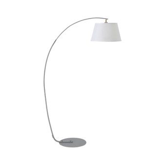 Arc Floor Lamp, Modern Standing Lamp w/ Foot Switch & Metal Base, White