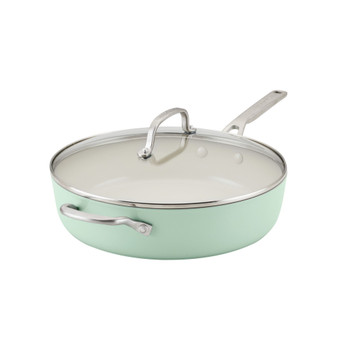Hard Anodized Ceramic Nonstick 5 Quart Saute Pan with Lid