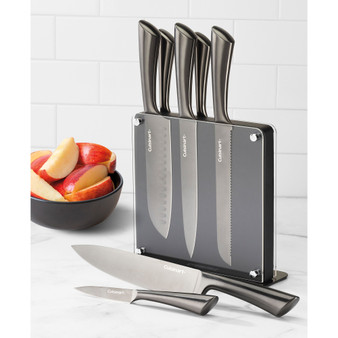 Space-Saving Onyx 8-Pc. Cutlery Set with Magnetic Block