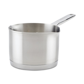 3-Ply Base Stainless Steel 1.5 Quart Induction Sauce Pan with Pour Spouts