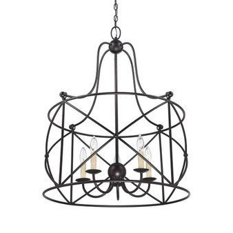 Seneca 5-Light Pendant in English Bronze