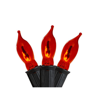Flickering Flame C7 Halloween 10 Piece Lights with 9' Wire Set