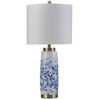 Splatter Blue Ceramic Table Lamp